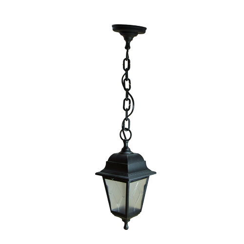 UUL-A01H 60W-E27 IP44 BLACK SILVER Светильник уличный, под лампу Е27, Архитектурный подвесной, Корпус темно-серебристый, TM Uniel - фото 1