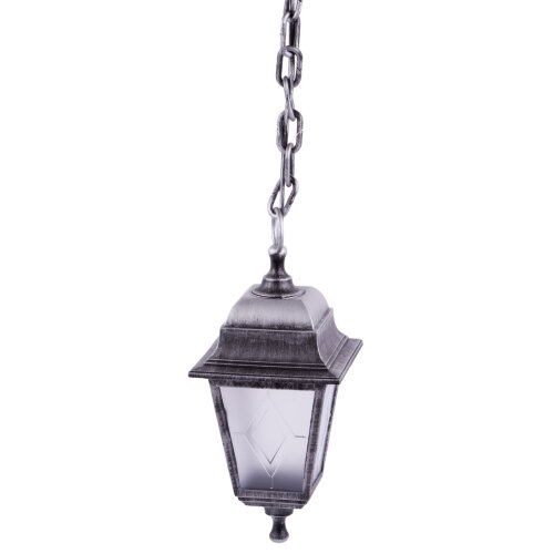UUL-A01H 60W-E27 IP44 BLACK SILVER Светильник уличный, под лампу Е27, Архитектурный подвесной, Корпус темно-серебристый, TM Uniel - фото 5