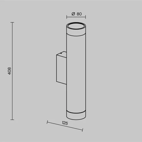Настенный светильник Клин / Shim 3000К 30Вт IP 65 (Черный) O514WL-L30B3K1 - фото 8