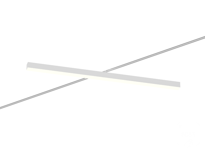 Трековый светильник 6063 5050 TR2 (RAL9003/1250mm/Prizma — 4K/48W) - фото 1