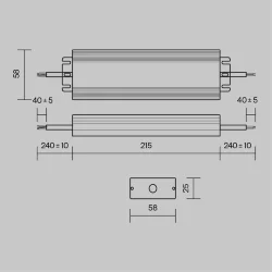 Источник напряжения 48В 100Вт IP67 PSL008 (Серебро) PSL008-100W-48V-IP67