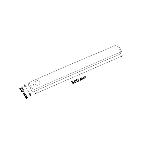 ULM-F60-2W-4000K-RECH SENSOR IP20 WHITE Светильник светодиодный для мебели с сенсором движения и освещенности, Аккумуляторный в-к, 300мм, 160лм - фото 15