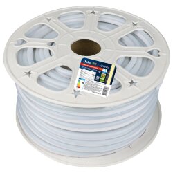 ULS-N21-2835-120LED-m-8mm-IP67-220V-8W-m-50M-YELLOW Светодиодная гибкая герметичная лента, NEON, Бобина 50 м, Желтый свет.