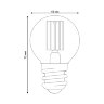 LED-G45-5W-GOLDEN-E27 GLV21GO Лампа светодиодная Vintage, Форма шар, золотистая колба - фото 6