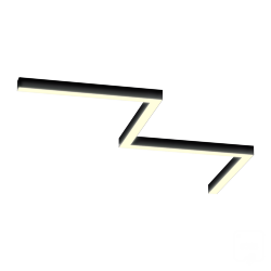 Светильник ЗигЗаг S50 (RAL9005/4x650mm-90/LT70 — 3K/54W)