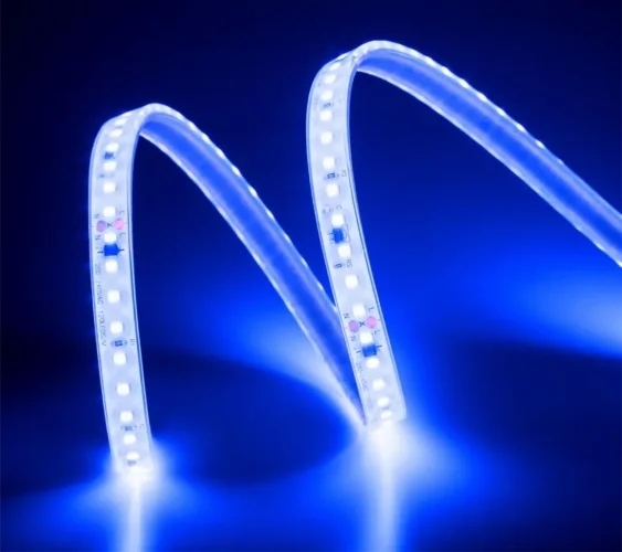 Лента светодиодная ELFLED 120SMD диодов (2835), 220В, IP67, 1м, синий - фото