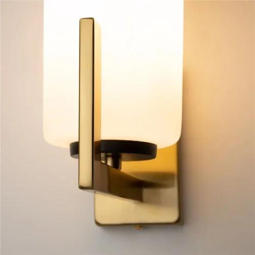 Настенный светильник (бра) Fortano E27х1 40Вт (Черный и Латунь) - фото 12