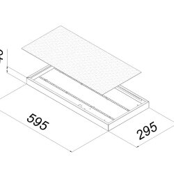 Универсальный офисный светодиодный светильник 40 Вт IP44 595x295x40 мм 4000K Опал