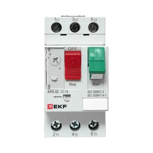 Выключатель автоматический для защиты двигателя АПД-32 13-18А EKF apd-me-18 - фото 3