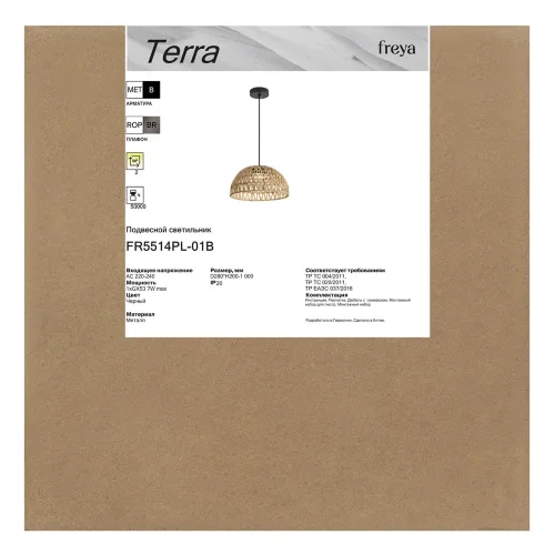 Подвесной светильник FR5514PL-01B Терра / Terra GX53x1 (Черный) FR5514PL-01B - фото 2