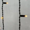 Гирлянда Бахрома 3,2 x 0,9 м Экстра Тепло-Белая 220В, 168 LED, Провод Черный Каучук, IP65. Фото 3.