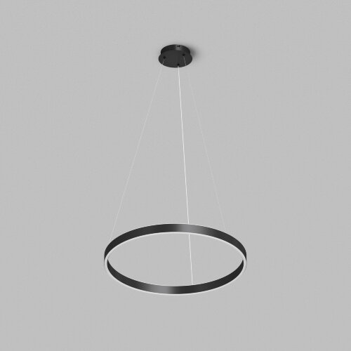 Светильник подвесной RAYDIA, 40 Вт, 3000–4000К, ?600?1500 мм, металл+акрил, черный, свет вверх/вниз. Фото 2