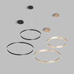 Светильник подвесной RAYDIA, 40 Вт, 3000–4000К, ?600?1500 мм, металл+акрил, черный, свет вверх/вниз, Denkirs DK6272-BK