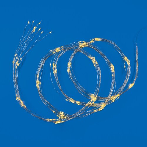 ULD-E0200-200-STB-3AA WARM WHITE IP44 Гирлянда светодиодная Лучи росы на батарейках 3АА не в-к, 2м, 10 нитей, 200 светодиодов, Теплый белый свет, Провод прозрачный - фото 1