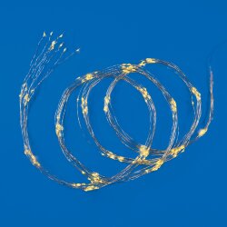ULD-E0200-200-STB-3AA WARM WHITE IP44 Гирлянда светодиодная Лучи росы на батарейках 3АА не в-к, 2м, 10 нитей, 200 светодиодов, Теплый белый свет, Провод прозрачный