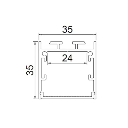 Алюминиевый профиль CX-A018-R3 320 (2500х35х35мм с рассеивателем) - фото II