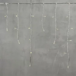 Гирлянда Бахрома на Батарейках 3 x 0,5 м Шампань, 100 LED, Провод Прозрачный Силикон, IP65