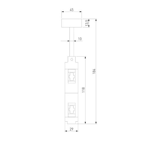 Esthetic Magnetic Декоративная стойка двойная 184 мм 85144/00 - фото 5