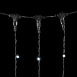 Гирлянда Занавес 1 x 9 м Белый 220В, 900 LED, Провод Черный Каучук, IP65