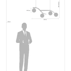 Подвесной светильник Freya FR8014PL-04BS (Латунь)