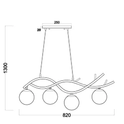 Подвесной светильник Freya FR8014PL-04BS (Латунь)