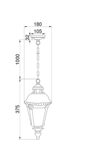 Подвесной светильник Goiri E27х1 60Вт IP 44 (Бронза Антик) - фото 9