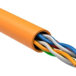 Кабель витая пара U/UTP кат.5E 4х2х24AWG solid LSZH нг(А)-HF оранж. (305м) (м) ITK LC1-C5E04-127
