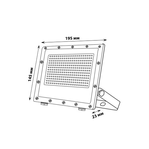 ULF-F52D-50W-6500K IP65 200-240V GREY Прожектор светодиодный, Дневной свет 6500K, Угол 90 градусов, Корпус серый, TM Uniel - фото 8