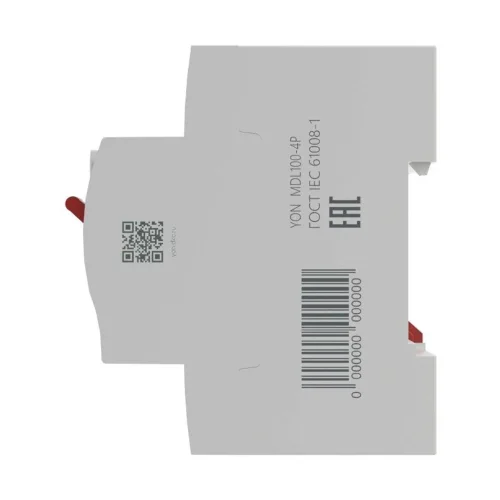 Выключатель дифференциального тока (УЗО) 4п (3P+N) 40А 30мА тип AC MDL100 YON MDL100-4P2-40-AC - фото 3