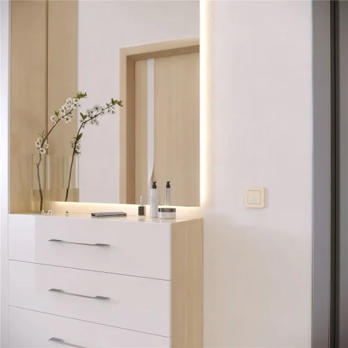 Рамка из металла на 1 пост Platinum шампань W0012611 - фото 4