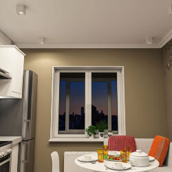 Светильник накладной IP 20, 10 Вт, GU5.3, LED, белый/белый, пластик, Denkirs DK3080-WH