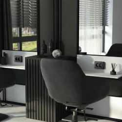 Рамка из поликарбоната для двойной розетки Hammer черный W0082408