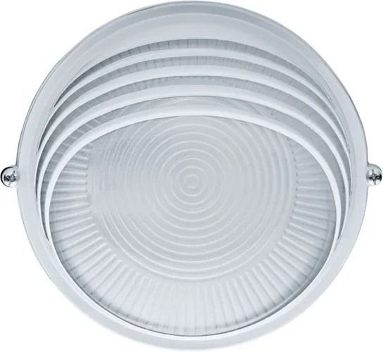 Светильник ЛОН 94 817 NBL-R3-60-E27/WH 1х60Вт E27 IP54 (аналог НПБ 1307 бел. круг ресн. 60Вт) Navigator 94817 - фото