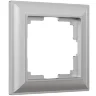 Рамка из поликарбоната на 1 пост Fiore серебряный W0012206 - фото