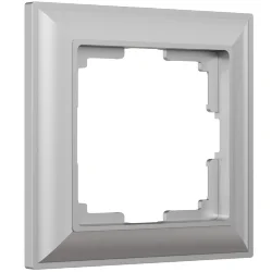 Рамка из поликарбоната на 1 пост Fiore серебряный W0012206