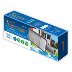 ULV-Q611 100W-6500K IP65 GREY Светильник светодиодный уличный консольный, Дневной свет 6500К, Угол 60-90 градусов, TM Volpe