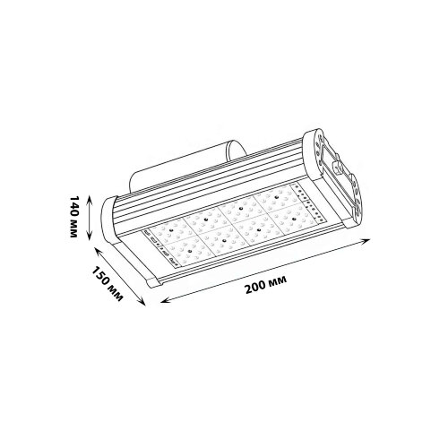 ULV-R24J 40W-5000К IP65 SILVER Светильник светодиодный уличный консольный, Белый свет 5000К, КСС Д, TM Uniel - фото 2