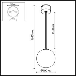 Подвесной светильник «ODEON LIGHT» 7124/1, серия: VIVA (крепление на планке)