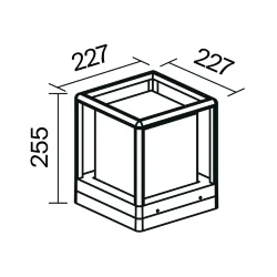 Ландшафтный светильник Трим / Trim E27x1 15Вт IP 65 (Графит) O455FL-01GF