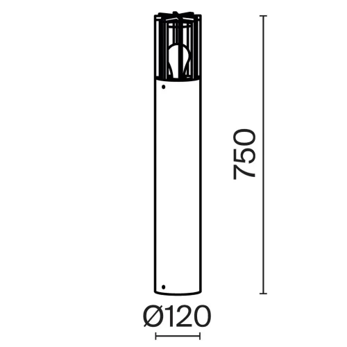 Ландшафтный светильник Баррель / Barrel E27x1 15Вт IP 54 (Графит) O453FL-01GF - фото 9