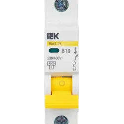Выключатель автоматический модульный 1п B 10А 4.5кА ВА47-29 KARAT IEK MVA20-1-010-B