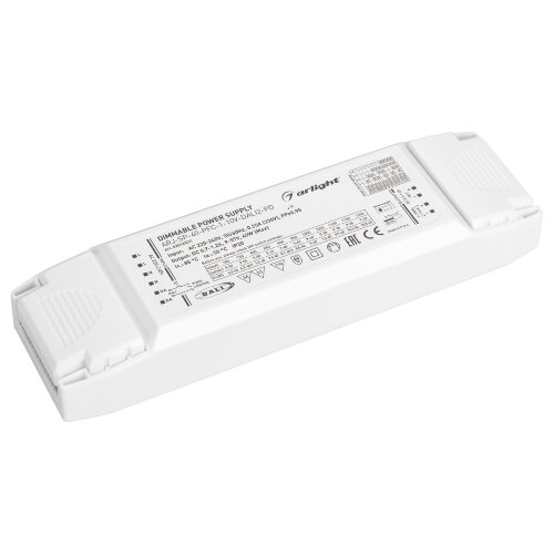 Блок питания ARJ-SP-40-PFC-1-10V-DALI2-PD (40W, 700-1200mA) (Arlight, IP20 Пластик, 5 лет) 025125(1) - фото
