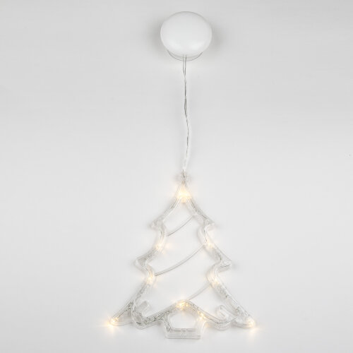 ULD-H1620-010-STA-3AAA WARM WHITE IP20 XMAS TREE Фигура светодиодная Ёлочка на батарейках 3AAA не в-к, 18х19см, Подвесная, 10 светодиодов, Теплый белый свет, Провод прозрачный, TM Uniel - фото 3