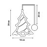ULD-H1620-010-STA-3AAA WARM WHITE IP20 XMAS TREE Фигура светодиодная Ёлочка на батарейках 3AAA не в-к, 18х19см, Подвесная, 10 светодиодов, Теплый белый свет, Провод прозрачный, TM Uniel - фото 6