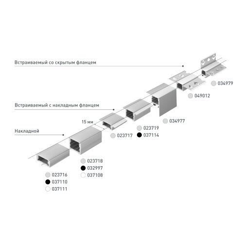 Профиль SL-SLIM-Н13М-F25-2000 BLACK (Arlight, Алюминий) 037114 - фото 5