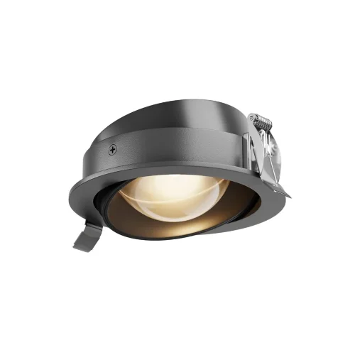 Встраиваемый светильник Линза / Lens 12 Вт 3000 К 70° IP 44 (Черный) DL105-12W3K-B - фото