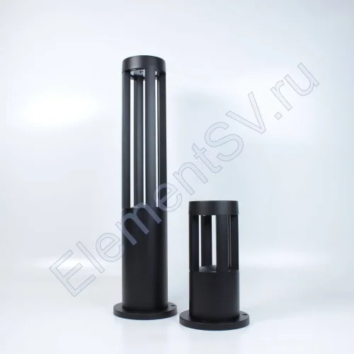 Уличный светильник столбик JH-BD-B14 DHL34 (220V, 7W, черный корпус, 600mm, IP65, warm white) - фото.