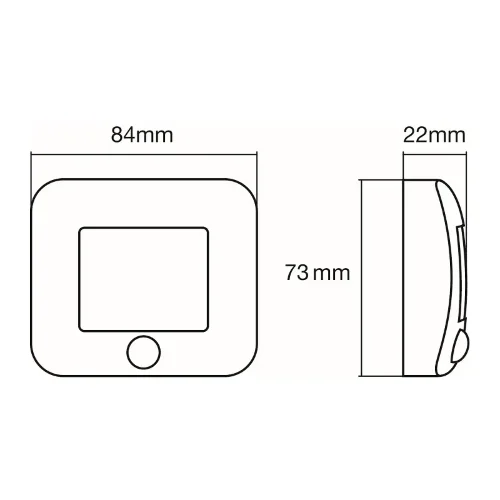Настенный ночник 0.3W/4000K IP54 | СЕНСОР-Свет/Движение | Батарейки 3xAAA | Серебряный | - Ночник LEDVANCE NIGHTLUX HALL Sl. Фото 5