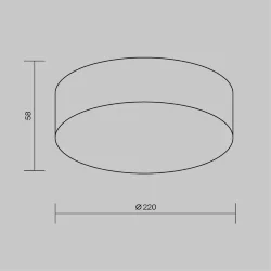 Потолочный светильник Зон / Zon IP 3000K 30Вт IP 65 (Черный) O431CL-L30B3K