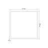 ULP-Q105 6060-36W-4000K WHITE Светильник светодиодный потолочный универсальный, Белый свет 4000K, Рассеиватель призма, Встроенный и-п, Корпус белый - фото 7